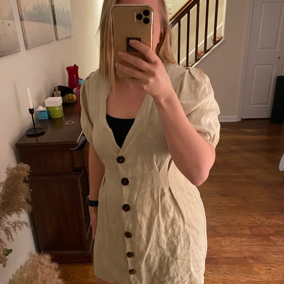 Zara | Dresses | Zara Linen Mini Dress New | Poshmark